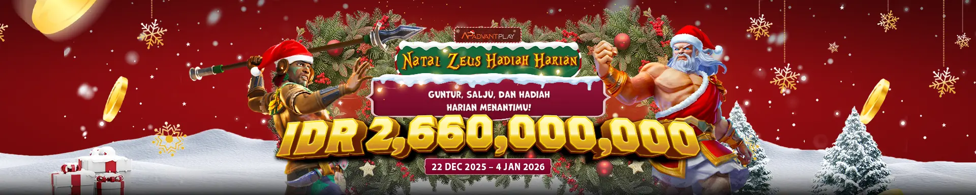 Cash Drop – Zeus Christmas Daily Rewards